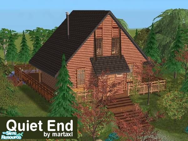 Sims 2 — Quiet End by martaxl — This is one of the first houses that I built. It's a starter one surrounded by trees and