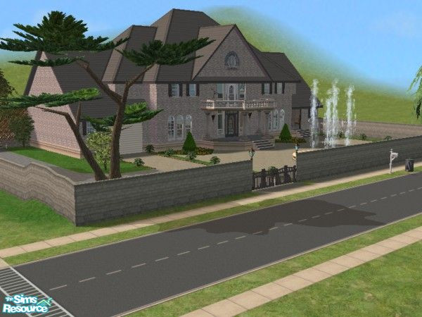 Sims 2 — Simoleon Hall by hatshepsut — Stunning luxury mansion featuring beautiful landscaped gardens, outdoor swimming