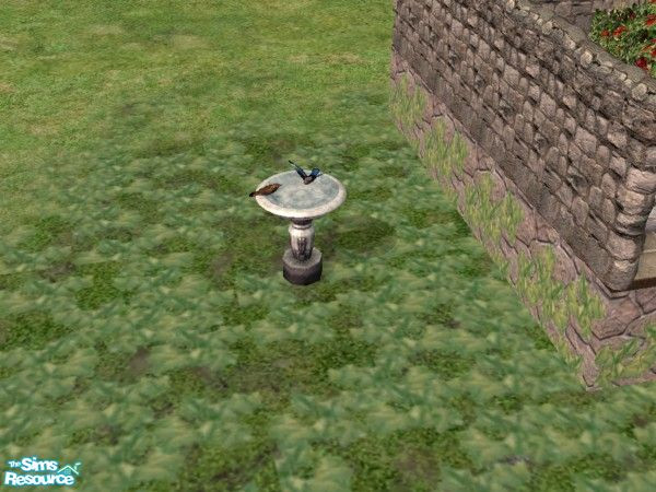 Sims 2 — Garden Wedding Birdbath by c_literati — Thanks to Bitzbus for permitting recolors of her beautiful bird bath.