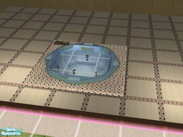 Sims 2 — Mediterranean hot tub by ead425 — 10 items: tub, shower, toilet, bookcase, lounge chair, hot tub, sink, mirror,