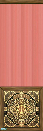 Sims 2 — Stripey Pastels Set 01 - Wall 03 by Grisu — Part of my Stripey Pastels Set 01. Striped dark-rose wallpaper with