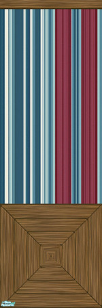 Sims 2 — Stripey Pastels Set 02 - Wall 10 by Grisu — Part of my Stripey Pastels Set 02. Striped blue/white/red wallpaper