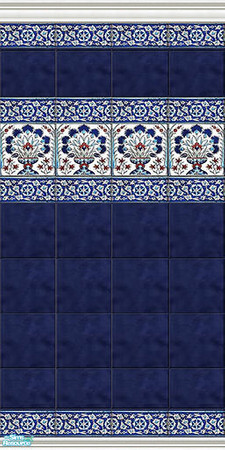 Sims 2 — Turkish Tile Set - Turkish Tile Wall by Halfcreek — created by Halfcreek