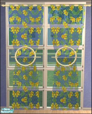 Sims 2 — Naturals Curtains Florals - Yellow flowers by Elize-37sims — Yellow flowers