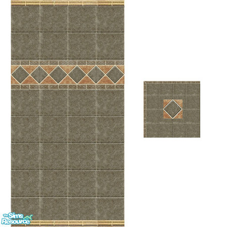 Sims 2 — Green Bathroom Tile Set by Halfcreek — created by Halfcreek