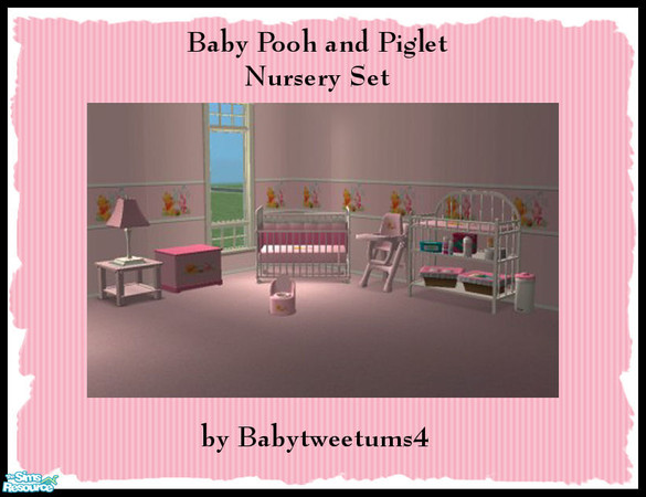 Sims 2 — Baby Pooh and Piglet Nursery in Pink by babytweetums4 — Here is another Baby Pooh and Piglet Nursery. This time