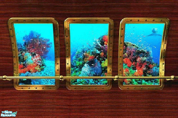 Sims 2 — Atlantis Mural by brittie — Enjoy your seaside view!