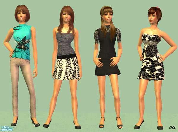 Sims 2 — Party Time by olcia_olivinea — Set of four different everyday outfits, but two of them can be wear as formal