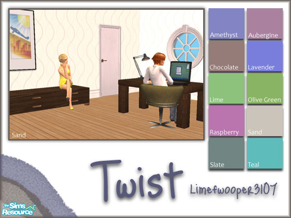 Sims 2 — Twist by Limefwooper — Thin, contemporary waves with white kick molding. Enjoy!