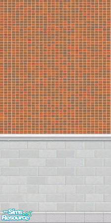 Sims 2 — Ceramic Bath Tiles-Orange by oldmember_silver_sim — By silver_sim ~TSRAA~ Feel free to use my walls and floors