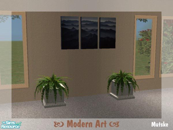 Sims 2 — Paintings Modern Art Peaks by Mutske — Painting set'modern art'. These are recolours from the Nanshi Nibble