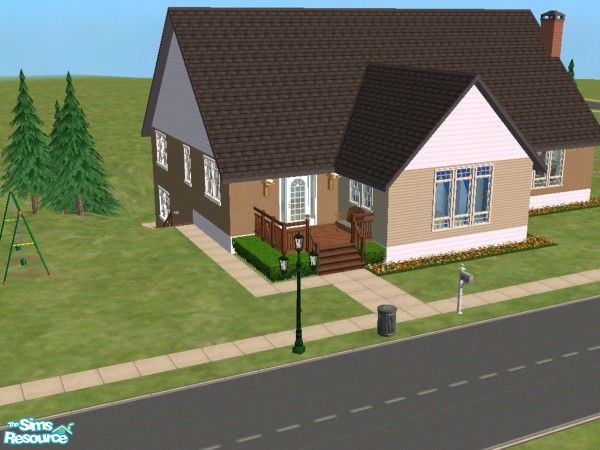 Sims 2 — 7 Park Place by BarbAnn — This Family homes features three bedrooms, three bathrooms with walkout basement. Only