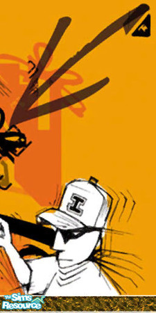 Sims 2 — Wall Panel 3 by simscats — Here is where a teenager unleash all of his creativity... in his walls! Discover the