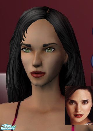 Sims 2 — jennifer connelly by gingerpopo — i knew her with seeing halk film
