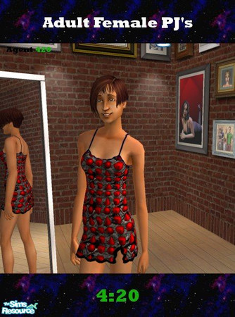 Sims 2 — Dark Surface PJ's w/red Shapes by Agent420 — These PJ's are very dark, with a lunar surface type design beneath