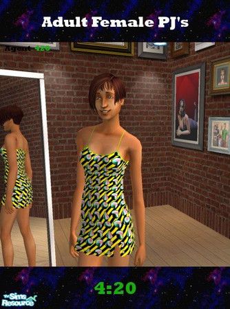 Sims 2 — Caution! Watermelon PJ's by Agent420 — CAUTION! These are actual watermelons carved into shapes, however, they