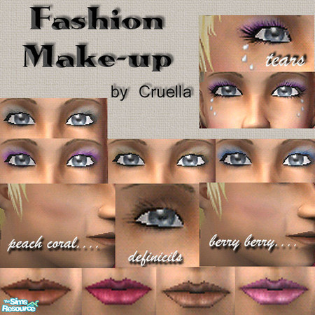 Sims 2 — am_FashionMakeUp by Cruella — It's time to re-stock your Sims cosmetic bag with new spring colours in fashion