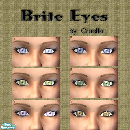 Sims 2 — am_BriteEyes by Cruella — Big Beautiful Eyes. With Spacious Iris' and pin-point pupils, to show off their color.