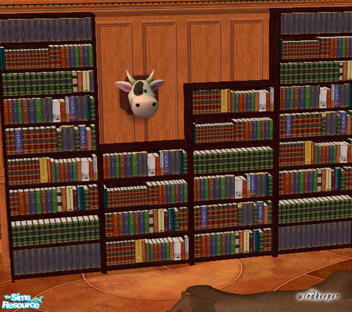Sims 2 — Redwood bookcase recolor by Windkeeper — Bookcase recolor in redwood. Works for original Maxis Craftmeister and