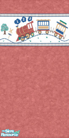 Sims 2 — 123train_wall3 by slinki — Wall Paper 3 (red) Created by Virginia for Sims 2 homes all around Simmy Land Visit