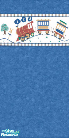 Sims 2 — 123train_wall2 by slinki — Wall Paper 2 (blue) Created by Virginia for Sims 2 homes all around Simmy Land Visit