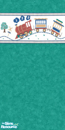 Sims 2 — 123train_wall1 by slinki — Wall Paper 1 (green) Created by Virginia for Sims 2 homes all around Simmy Land Visit