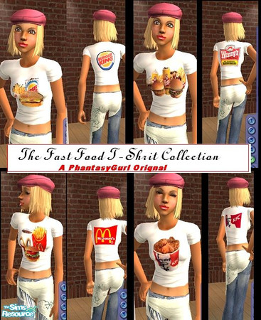 Sims 2 — Fast Food Collection! by PhantasyGurl — Warning: Will make you hungry after downloading and using in the game.