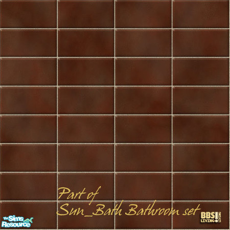 Sims 2 — Sun_Bath Bathroomset, Floortiles by BetterbeSim — Deep terra-colored floortiles, with a beautifull natural look.