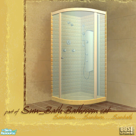 Sims 2 — Sun_Bath Bathroomset, Shower by BetterbeSim — Bathing to the Full. Sunbeam, Sunbath, a warm and sunny bathroom