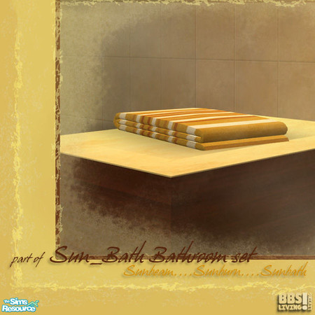 Sims 2 — Sun_Bath Bathroomset, Towel by BetterbeSim — Bathing to the Full. Sunbeam, Sunbath, a warm and sunny bathroom.