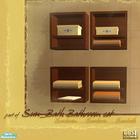 Sims 2 — Sun_Bath Bathroomset, Wallcabinet towels by BetterbeSim — Bathing to the Full. Sunbeam, Sunbath, a warm and