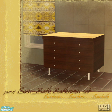 Sims 2 — Sun_Bath Bathroomset, Cabinet with drawe by BetterbeSim — Bathing to the Full. Sunbeam, Sunbath, a warm and