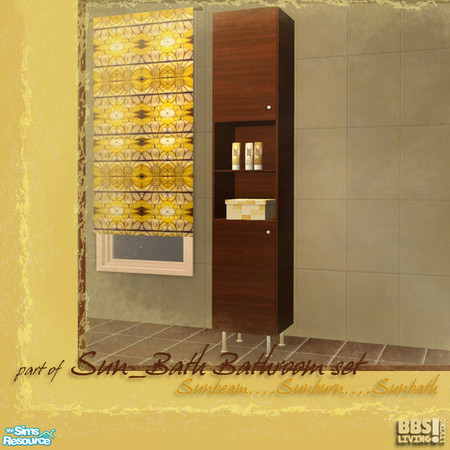 Sims 2 — Sun_Bath Bathroomset, Cabinet high model by BetterbeSim — Bathing to the Full. Sunbeam, Sunbath, a warm and