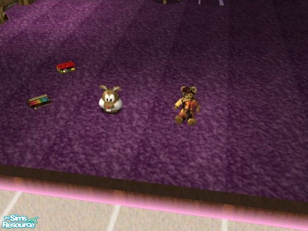 Sims 2 — Royal Nursery teddy by ead425 — 12 items, 1 floor: baby bath, crib, high chair, lamp, teddy, tush hugger,