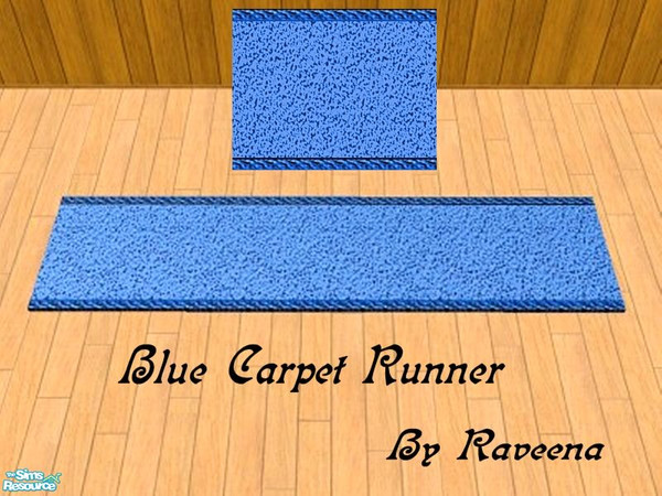 Sims 2 — Blue Carpet runner by Raveena — You need Windkeeper's 1x1 mesh. Click on the 'Get mesh at TSR' link below.