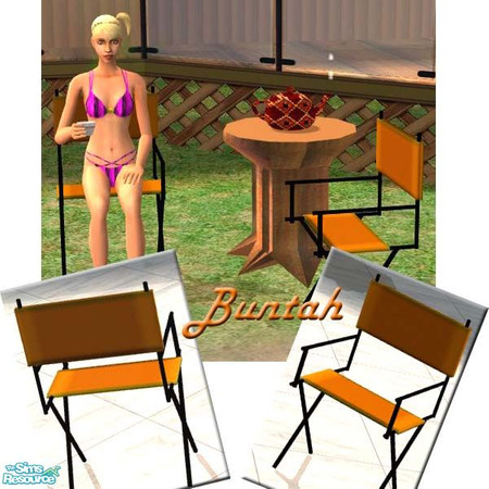 Sims 2 — Brown Leather Director's Chair Canvas by buntah — This is the brown leather canvas for the Director's Chair.