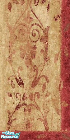 Sims 2 — Red Indya wall by The_Unicorn — -