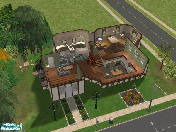 Sims 2 — Tranquil Bungalow by Andracab — A small 1 Bedroomed Bungalow, ideal for a retiring couple.