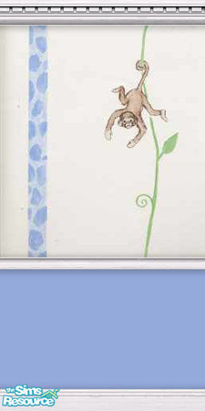 Sims 2 — Hanging Around Wall Set by Cailca — A set of four walls, each with different coloured wood trims. The wall