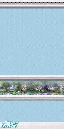 Sims 2 — Fairyland Wallpaper 04 by TSR Archive — Bright colored wallpaper with a fairy border. 