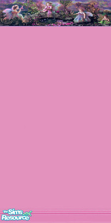 Sims 2 — Fairyland Wallpaper 02 by TSR Archive — Bright colored wallpaper with a fairy border. 