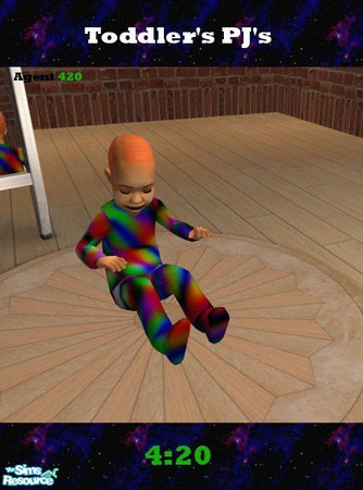 Sims 2 — Multicolor Vinyl Sleeping Aparatus by Agent420 — This many color vinyl PJ will be loved by your toddlers until