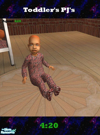 Sims 2 — Recycled Carpet Pj's by Agent420 — Poor families can afford these PJ's. They are made from recycled soiled