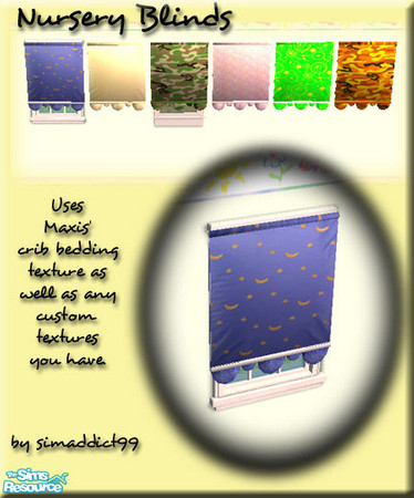 Sims 2 — Nursery Window Blind MESH by Simaddict99 — Please download the diagonal file for placement on diagonal walls