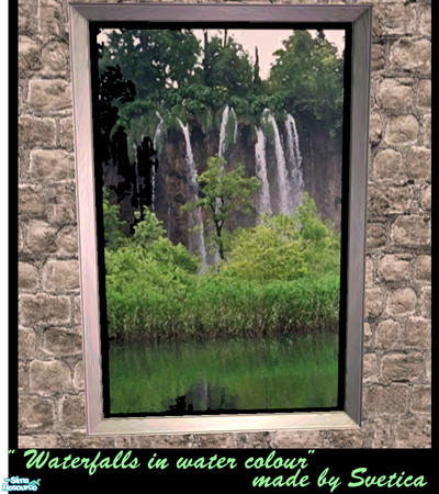 Sims 2 — Waterfalls in water color 3 by svetica7 — Paintings of beautiful waterfalls of National park Plitvicka jezera.