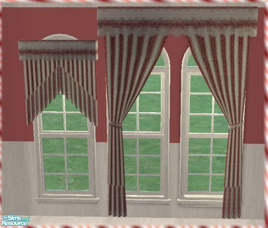 Sims 2 — Pale rose curtains by Malitia — Part of "Pale rose living room" Set. If you like it, please take some