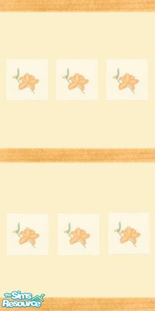 Sims 2 — Champagne Flower Wall Tile - Kitchen Set by oldmember_SavannahSims — This set has been designed to help your