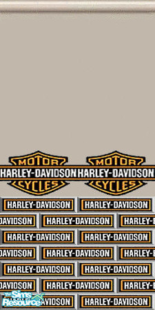 Sims 2 — Harley 3 by Lorah — Harley Davidson. Tiled wall.
