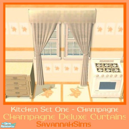 Sims 2 — Champagne Deluxe Veil Curtains - Kitchen by oldmember_SavannahSims — This set has been designed to help your