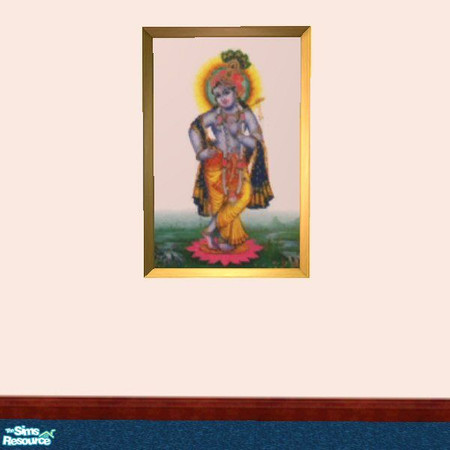 Sims 2 — Krishna Painting by auracyan — Krishna is often seen as a mischievous baby stealing butter or a loving young man